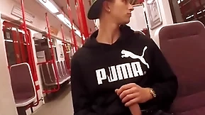 Jerking in the subway and handjob - thomas fiaty