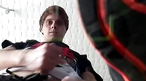 Pov: hot twink makes you worship his sneakers plus cums on you