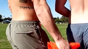(brysen) rips (rowan) tight asshole while standing or sitting until he splatters his cum on the drawer - sean cody
