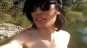 Jon arteen is this slim asian twink crony dancing a musical strip-tease on the river smiling showing his full pubes rendition outdoor gay porn with a sneaker together with underwear fetish