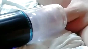 Sex toy fucked and sucked my gut with