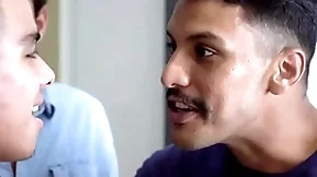 Latino uncaring boy fucked rough by step cousins