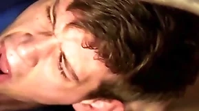 Submissive dude gets a hard bareback pounding in the ass coupled with a facial - men