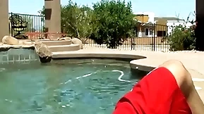 Jacuzzi fooling around turns into sex with twink and jock