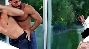 Bisexual anal dudes fuck milf in pussy in threesome