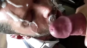 Epic Cyclopean cumshot on my face huge dick