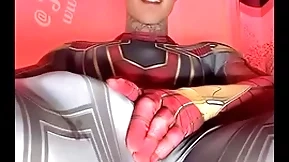 Jakipz captain cum and superhero cosplay