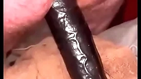 Massive treacherous dildo sundering my ass wide open